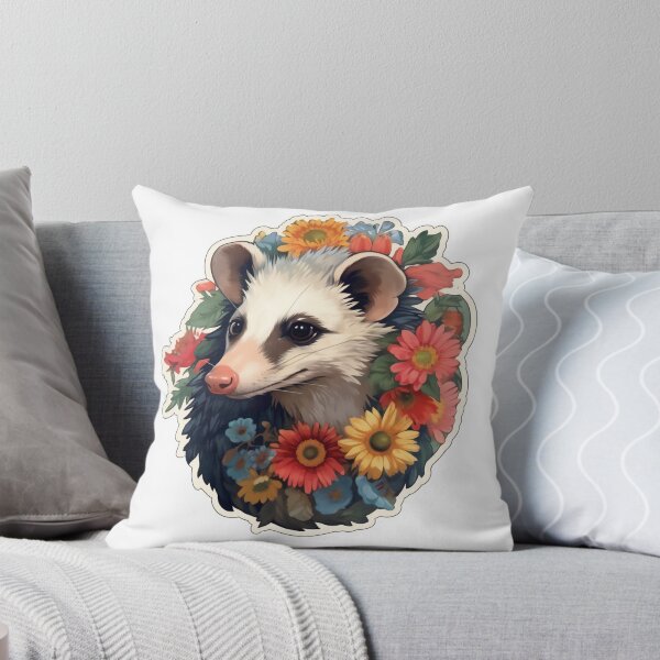 Item preview, Opossum in flowers designed and sold by CrittersHub.