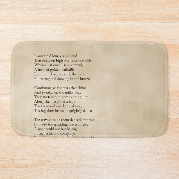 Item preview, I Wandered Lonely as a Cloud - William Wordsworth Poem - Literature - Typography Print 2 - Vintage designed and sold by Studio Grafiikka.