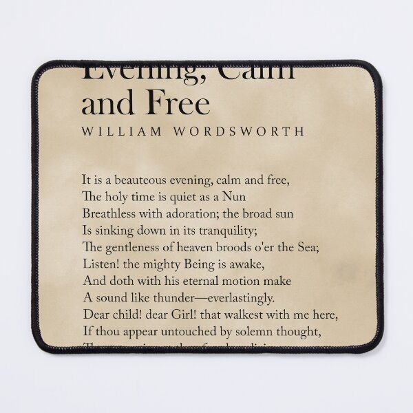 Item preview, It is a Beauteous Evening - William Wordsworth Poem - Literature - Typography Print 1 - Vintage designed and sold by Studio Grafiikka.