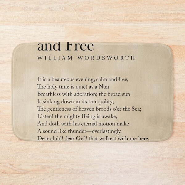 Item preview, It is a Beauteous Evening - William Wordsworth Poem - Literature - Typography Print 1 - Vintage designed and sold by Studio Grafiikka.