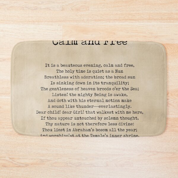 Item preview, It is a Beauteous Evening - William Wordsworth Poem - Literature - Typewriter Print 2 - Vintage designed and sold by Studio Grafiikka.