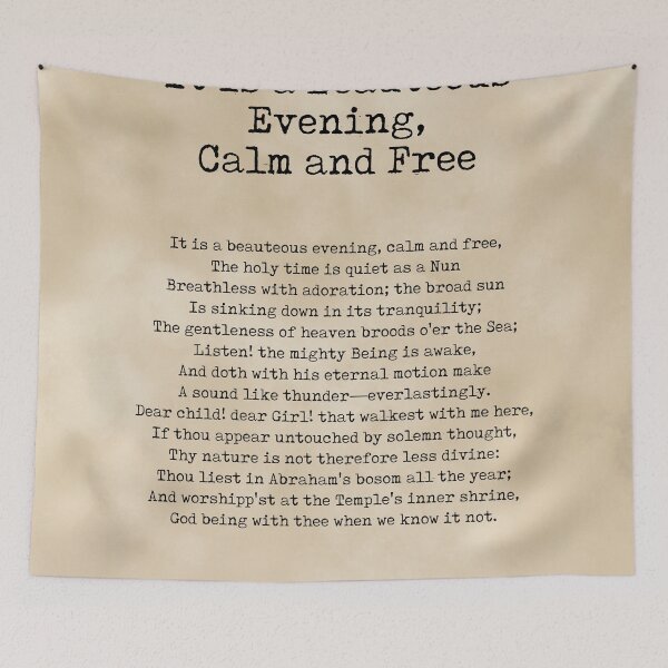 Item preview, It is a Beauteous Evening - William Wordsworth Poem - Literature - Typewriter Print 2 - Vintage designed and sold by Studio Grafiikka.