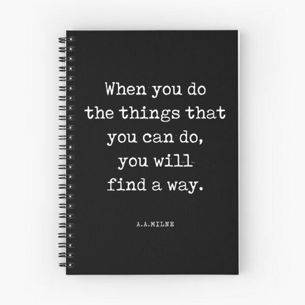 Item preview, A A Milne Quote 08 - You will find a way - Literature - Typewriter Print - Black designed and sold by Studio Grafiikka.