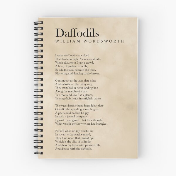 Item preview, Daffodils - William Wordsworth Poem - Literature - Typography Print 1 - Vintage designed and sold by Studio Grafiikka.