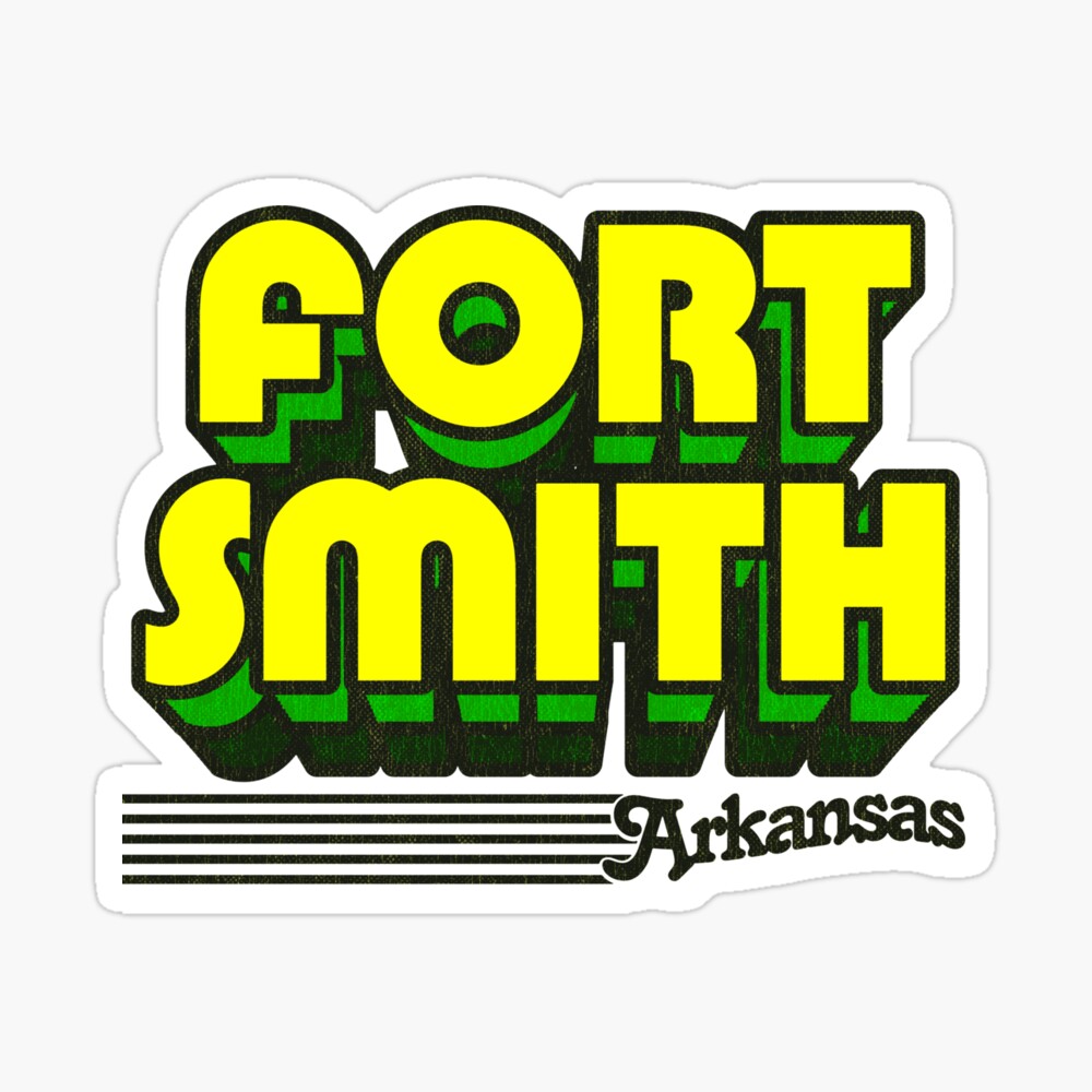 Fort Smith, Arkansas | Retro Stripes Sticker