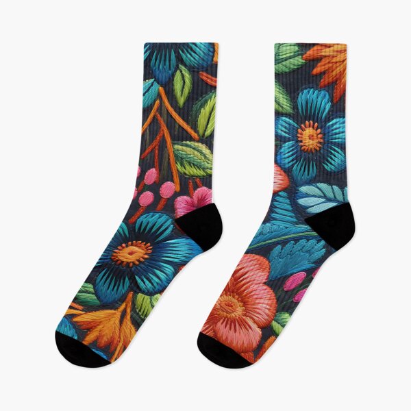 Item preview, Vibrant Floral Embroidery Pattern designed and sold by printorina.