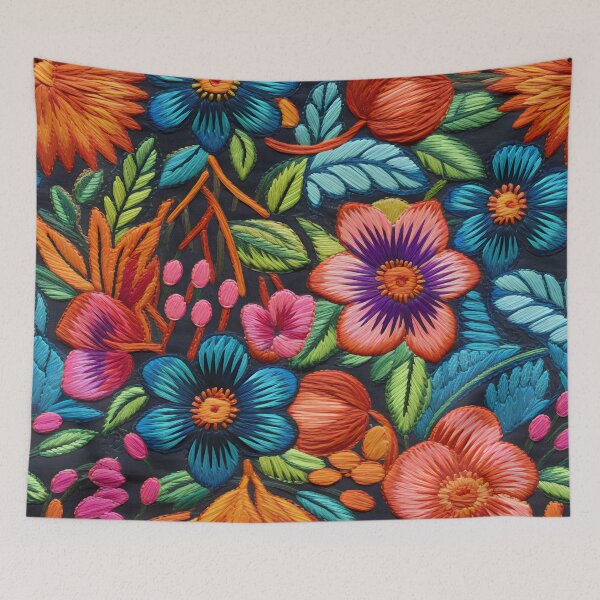 Item preview, Vibrant Floral Embroidery Pattern designed and sold by printorina.