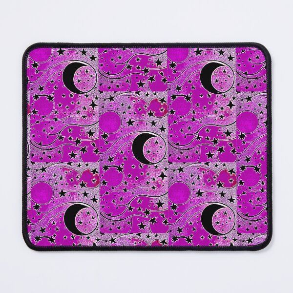 Item preview, Moon and white starry linograph folk art designed and sold by Earth Nature Creations.