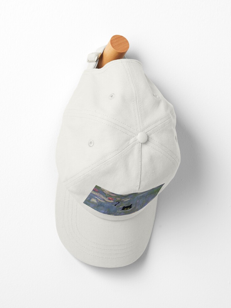 Aperçu 2 sur 7. Casquette avec l'œuvre Chat Monet Nénuphar créée et vendue par outdoorway.