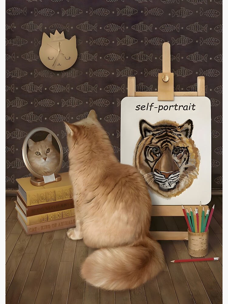 cat self portrait tiger