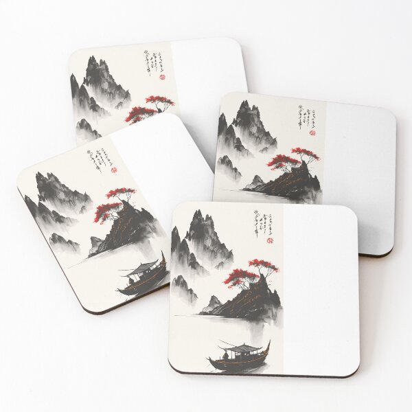 Item preview, A Muted Chinese Ink Art T-Shirt designed and sold by ROYALBIRDS.