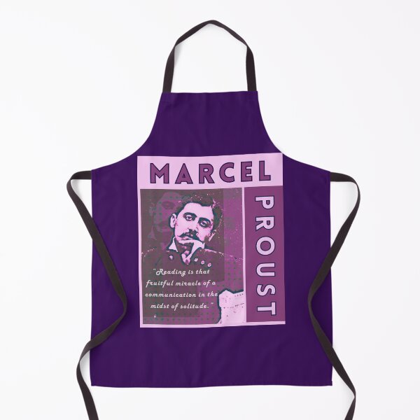 Item preview, Marcel Proust portrait and quote: Reading is that fruitful miracle of a communication in the midst of solitude. designed and sold by artbleed.