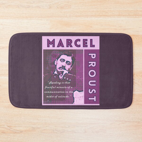 Item preview, Marcel Proust portrait and quote: Reading is that fruitful miracle of a communication in the midst of solitude. designed and sold by artbleed.