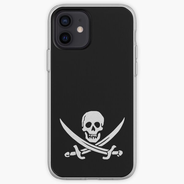 Jolly Roger white iPhone Soft Case