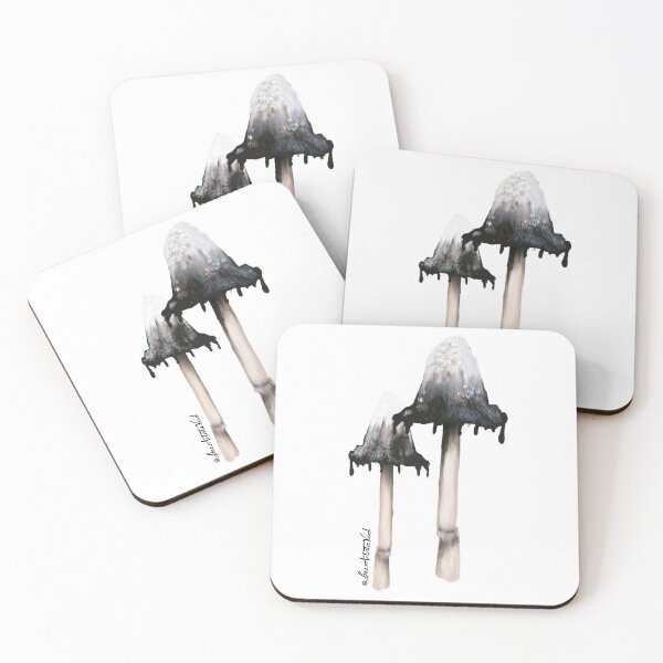 Item preview, Mushie mushrooms black ink cap designed and sold by Becs ArtisticVoid.
