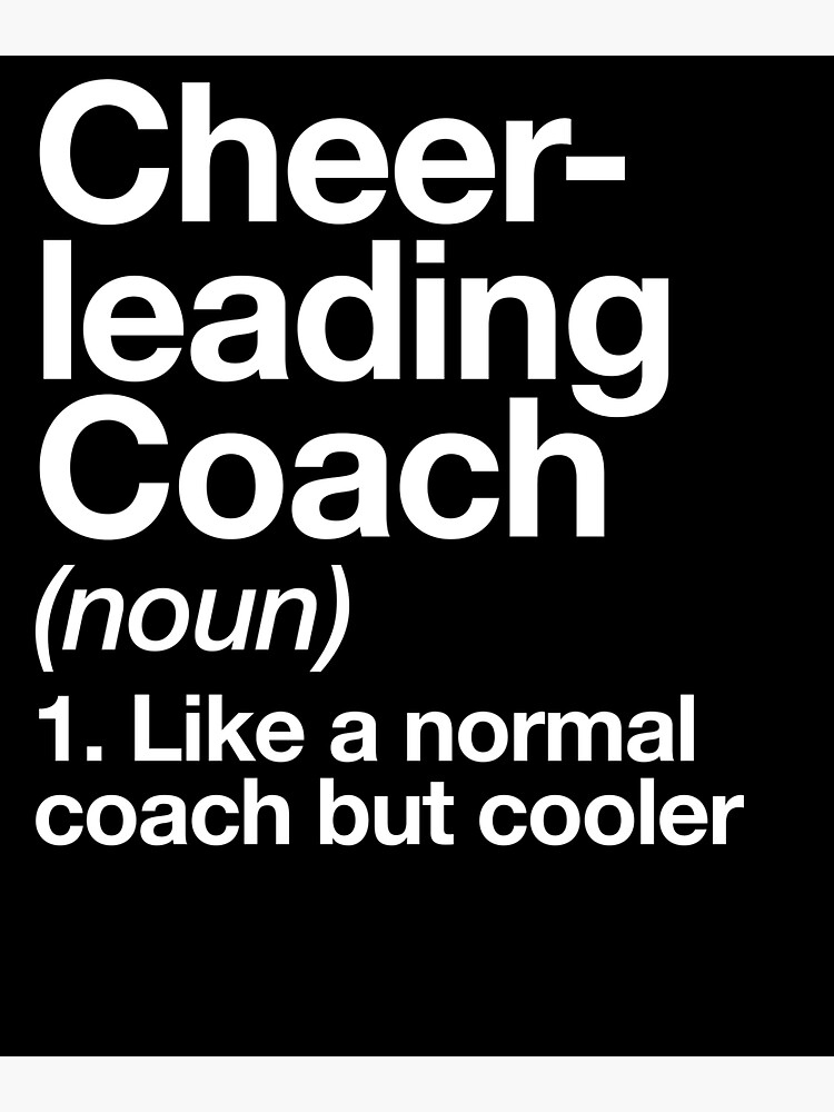 "Cheerleading Coach Funny Definition Trainer Gift Design" Sticker by yesqueen Redbubble