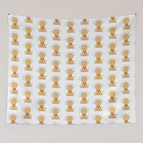 Item preview, lil meditating dude (orange) designed and sold by kat ellis.