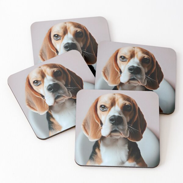 Item preview, Cute Beagle Dog Picture on a Pastel Background | Beautiful Art Board Prints designed and sold by iamrt.
