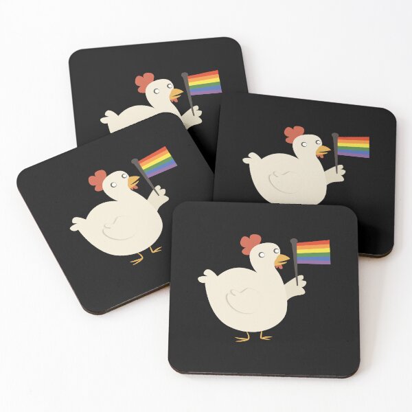 Item preview, rainbow pride flag chicken designed and sold by plotDriving-NPC.