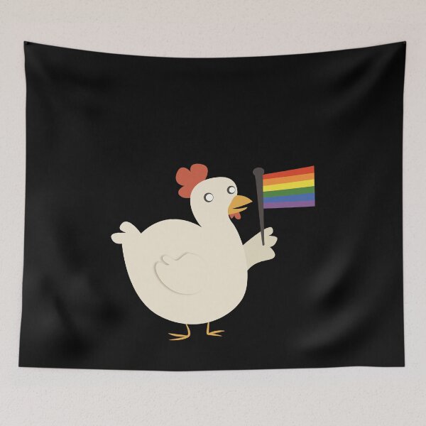 Item preview, rainbow pride flag chicken designed and sold by plotDriving-NPC.
