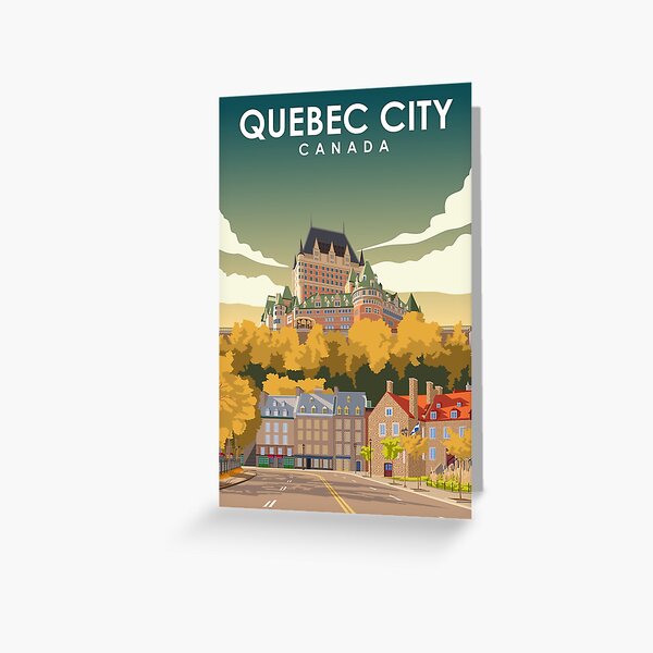 Item preview, Quebec City Vintage Minimal Retro Travel Poster designed and sold by Stadify.