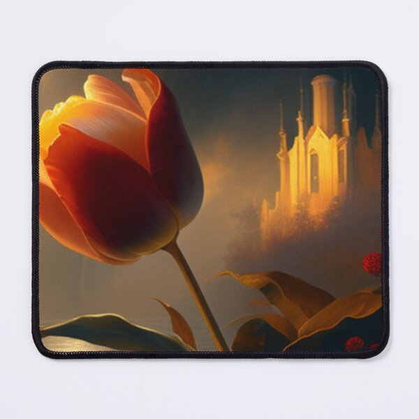 Item preview, Red tulip, Golden castle, surrealism, fort designed and sold by GM-designs0.