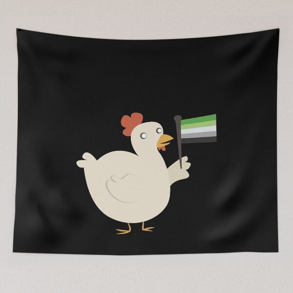 Item preview, aromantic pride flag chicken designed and sold by plotDriving-NPC.