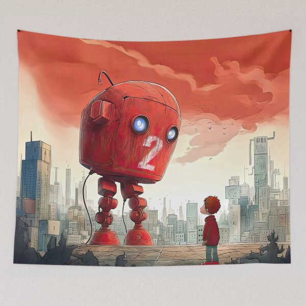 Item preview, Red robot No.2 designed and sold by Studio-Gekko.