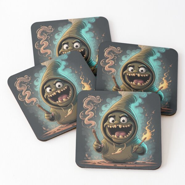 Item preview, cartoon smiling monk hooded monster is a ghost designed and sold by michelehedin.