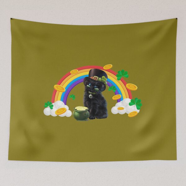 Item preview, Cat St Patricks Day Rainbow Leprechaun Hat 		 designed and sold by xtqzdpfove44.