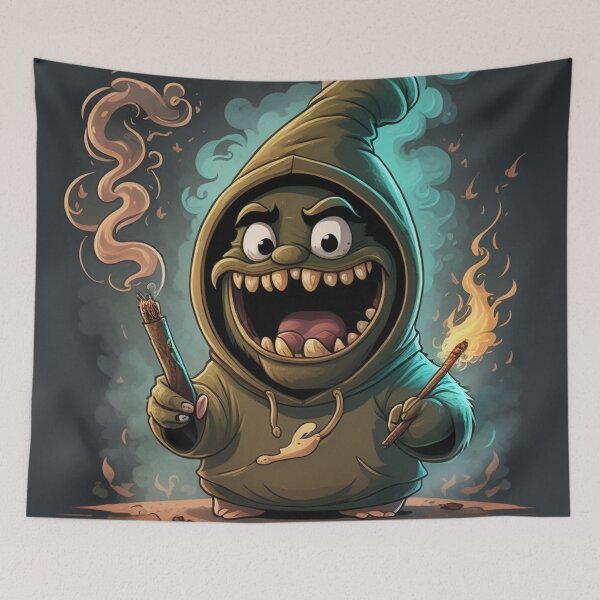 Item preview, cartoon smiling monk hooded monster is a ghost designed and sold by michelehedin.