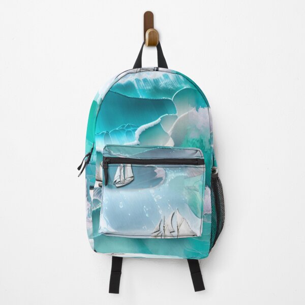 Item preview, sea, stained glass, aquamarine, ships, spray, waves designed and sold by Maria Mihailova.