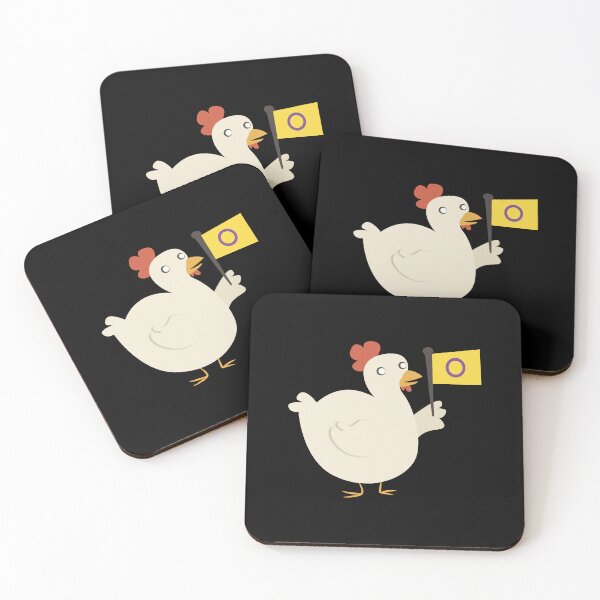 Item preview, intersex pride flag chicken designed and sold by plotDriving-NPC.