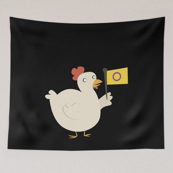 Item preview, intersex pride flag chicken designed and sold by plotDriving-NPC.