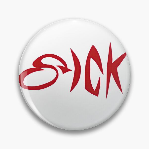 Item preview, "Sick" Red Stylized Font - Unique Design for Trendsetters designed and sold by Biskit222.