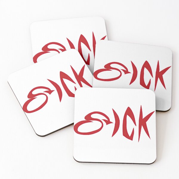 Item preview, "Sick" Red Stylized Font - Unique Design for Trendsetters designed and sold by Biskit222.