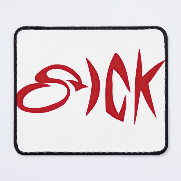 Item preview, "Sick" Red Stylized Font - Unique Design for Trendsetters designed and sold by Biskit222.