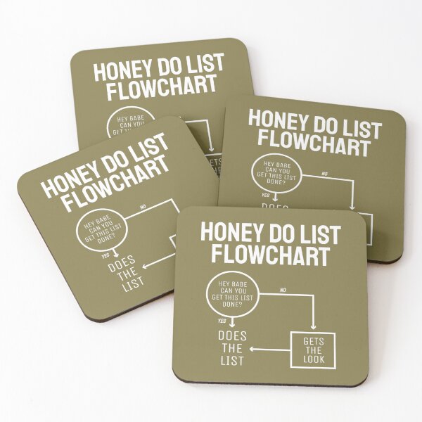 Item preview, Funny Honey Do List Flow Chart Father's Day Dad Joke 		 designed and sold by ijkdpszag76.
