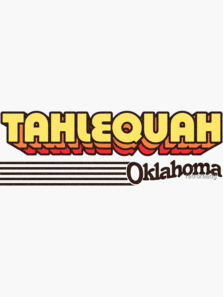 "Tahlequah, Oklahoma Retro Stripes" Sticker for Sale by retroready