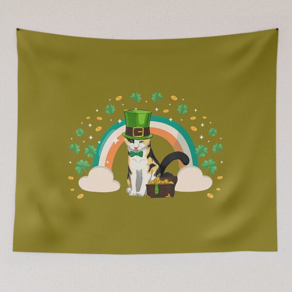Item preview, Cat St Patricks Day Rainbow Leprechaun 		 designed and sold by xtqzdpfove44.