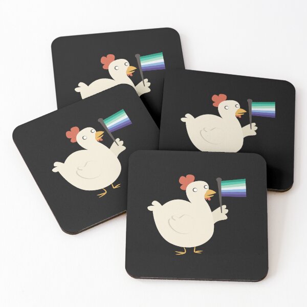 Item preview, gay (mlm) pride flag chicken designed and sold by plotDriving-NPC.