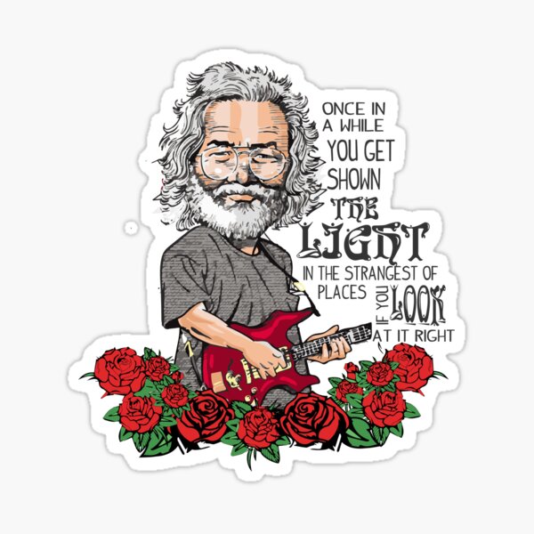 Jerry Garcia Scarlet Begonias Sticker