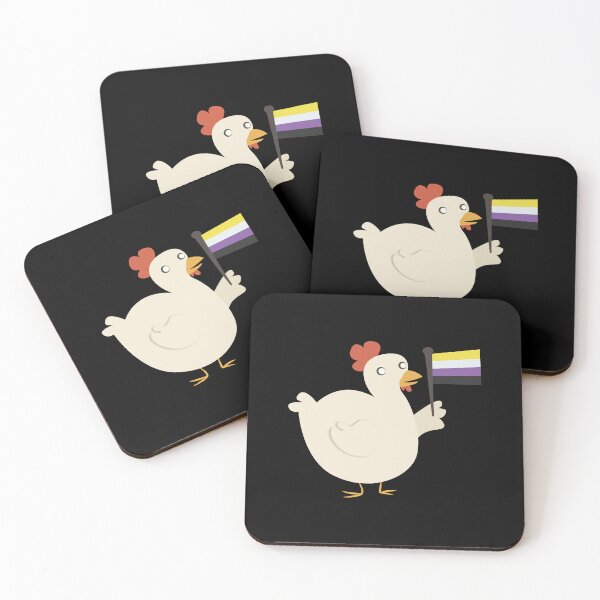 Item preview, non-binary pride flag chicken designed and sold by plotDriving-NPC.