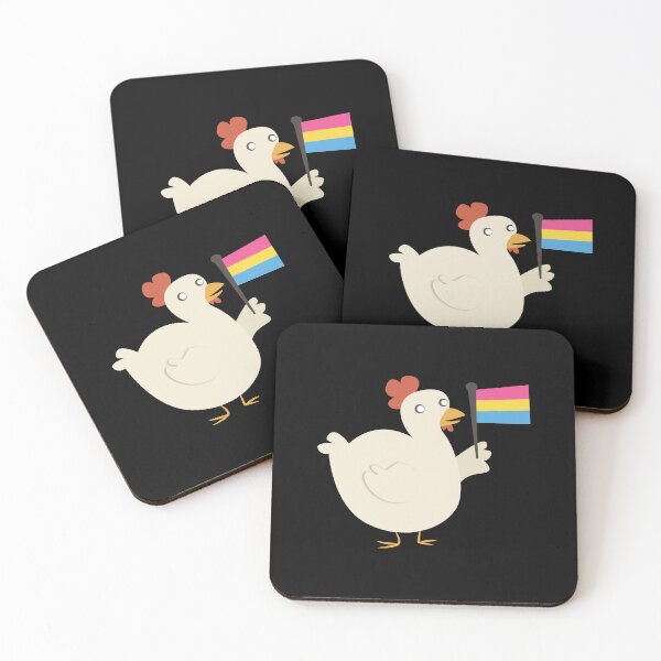 Item preview, pan pride flag chicken designed and sold by plotDriving-NPC.