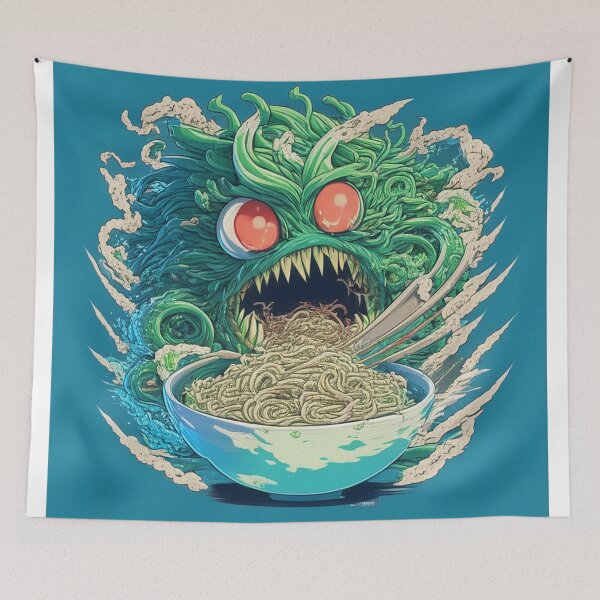 Item preview, Green Monster Ramen designed and sold by mevillaKareen.