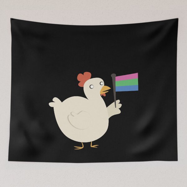 Item preview, polysexual pride flag chicken designed and sold by plotDriving-NPC.