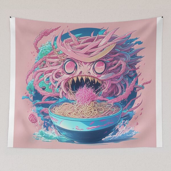 Item preview, Pink Monster Ramen designed and sold by mevillaKareen.