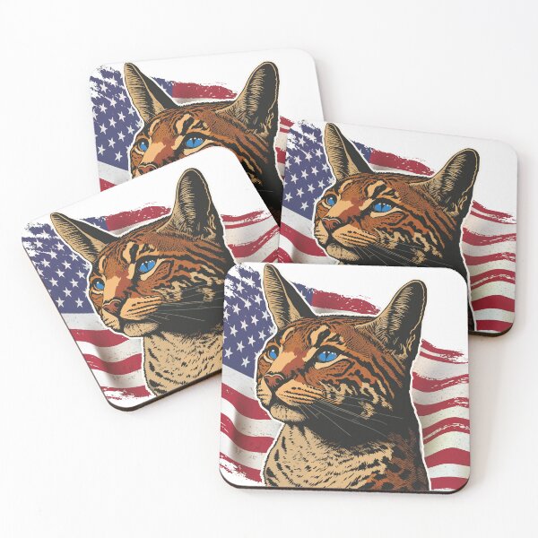Item preview, American Bobcat - Patriotic Spirit of United States of America ( distressed edition ) designed and sold by WULFLAND ARTS.