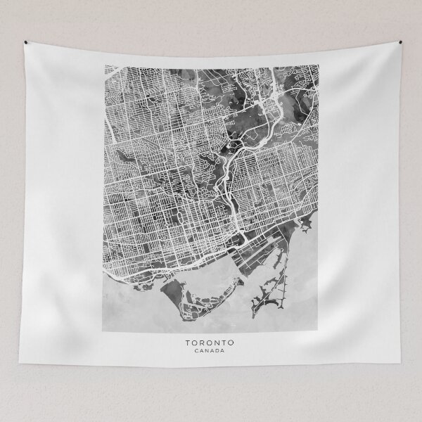 Item preview, Toronto Street Map designed and sold by ArtPrints.