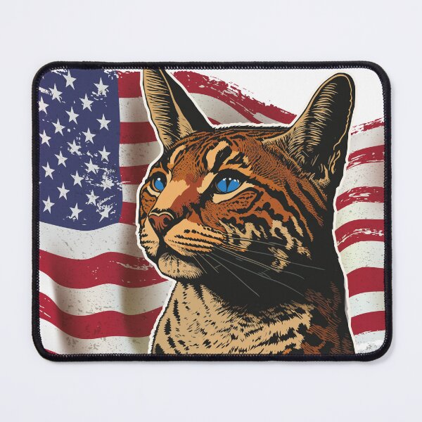 Item preview, American Bobcat - Patriotic Spirit of United States of America ( distressed edition ) designed and sold by WULFLAND ARTS.